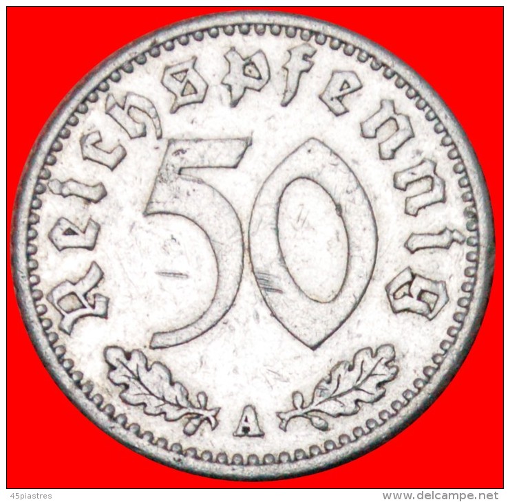 &#9733;pre SWASTIKA ISSUE: GERMANY&#9733; 50 PFENNIG 1935A! LOW START&#9733; NO RESERVE! - 50 Reichspfennig