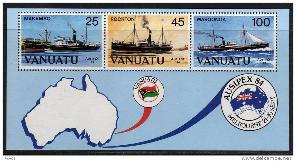 VANUATU  B.F. N° 6  XX  "Ausipex 84", Exposition Philatélique Internationale à Melbourne, Le Bloc Sans Charnière TB - Vanuatu (1980-...)