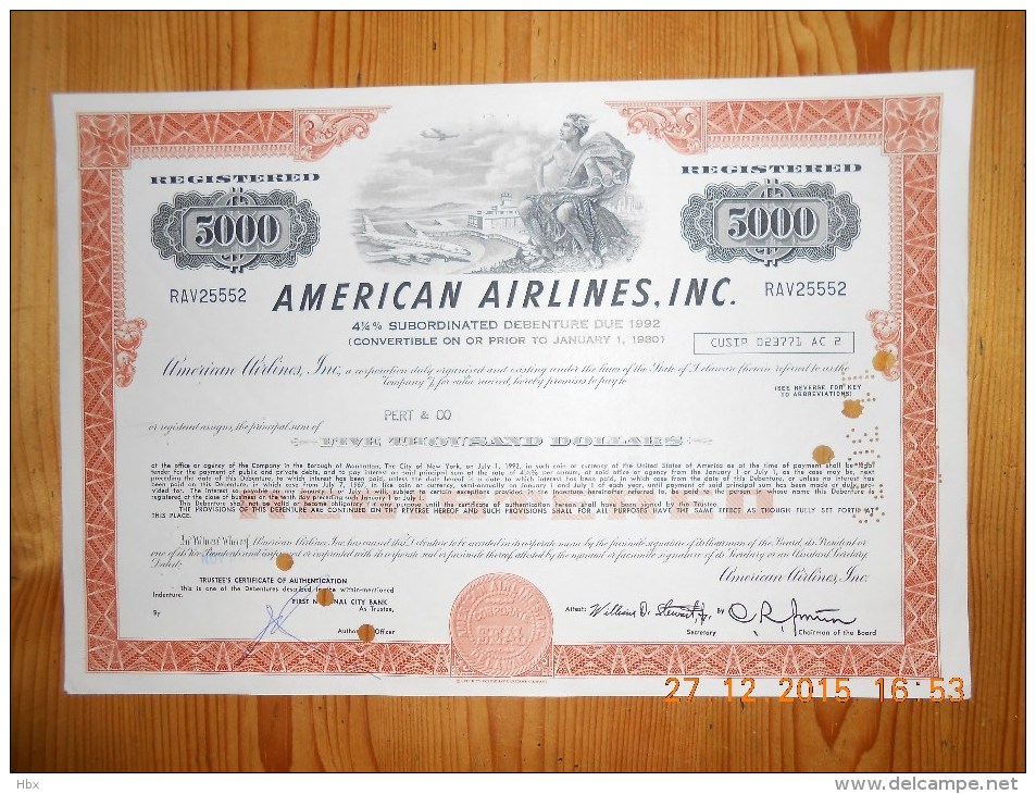 American Airlines - $5000 - 1978 - Aviación