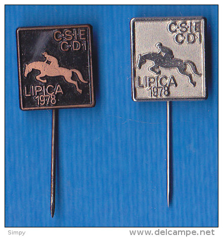 Equitation  Sport  Horse Horses Competition Lipica 1978 Slovenia Ex Yugoslavia Pins Badge - Sonstige & Ohne Zuordnung