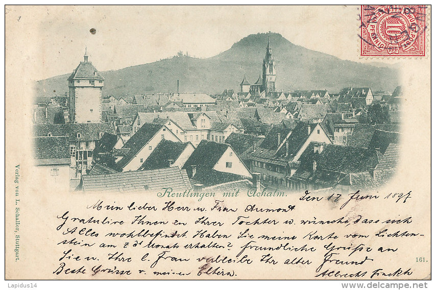 YY 226 / C P A  -ALLEMAGNE -   REUTLINGEN MIT ACHALM - Reutlingen