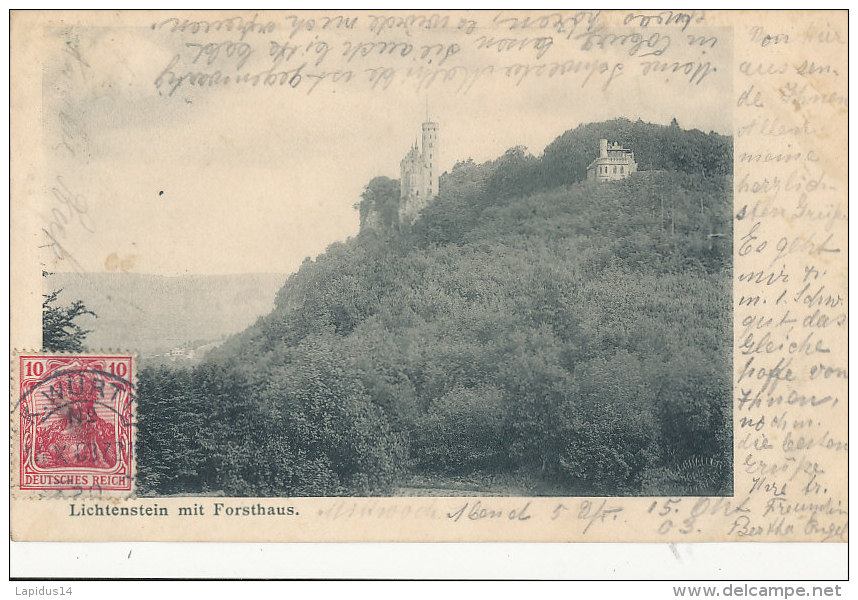 YY 228 / C P A  -ALLEMAGNE -    LICHTENSTEIN MIT FORSTHAUS - Lichtenstein