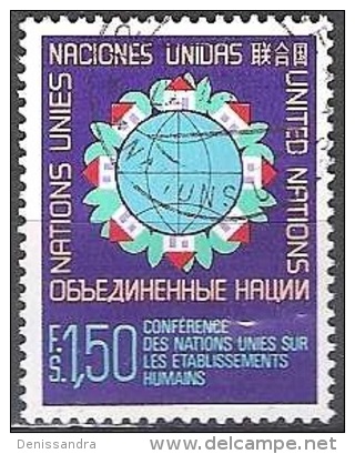 Nations Unies (Genève) 1976 Yvert 59 O Cote (2015) 2.75 Euro Conférence Des Nation Unies Sur L'habitat Cachet Rond - Gebruikt