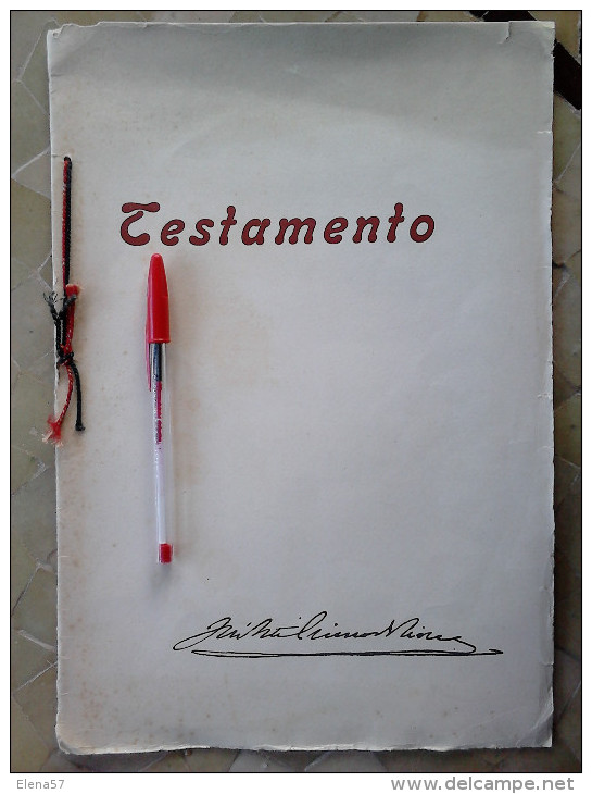 MURCIA, TESTAMENTO OLÓGRAFICO, JOSE ANTONIO PRIMO DE RIVERA Y SAENZ DE HEREDIA, 1936, FALANGE, FET, JONS.TESTAMENTO OLÓG - Geschiedenis & Kunst