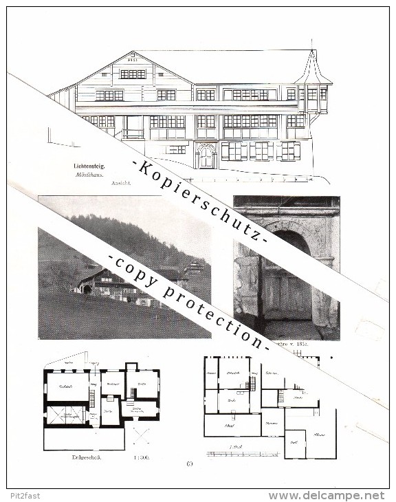 Photographien / Ansichten , 1913 , Toggenburg , Wattwil , Lichtensteig , Prospekt , Architektur , Fotos !!! - Lichtensteig