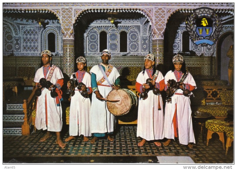 Tanger Morocco, Palace Spectacle Music Performance, Tradional Fashion, C1980s Vintage Postcard - Tanger