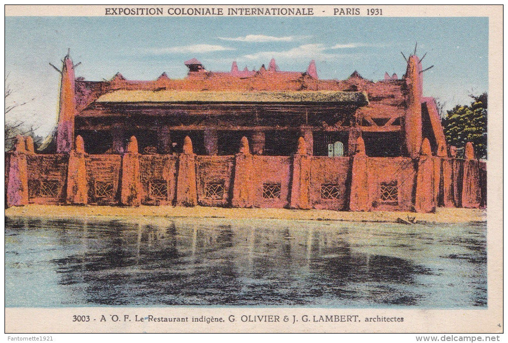 LE RESTAURANT INDIGENE EXPO. COLONIALE INTERNATIONALE PARIS 1931(DIL102) - Expositions