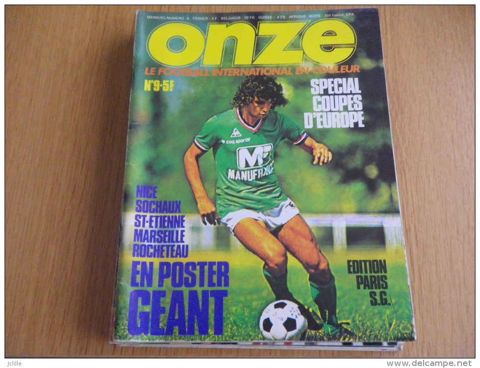 Magazine ONZE - N°9 - Poster Inclus - Football - Poster Asse Saint étienne - Livres