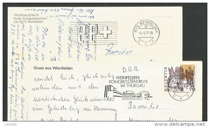 WEINFELDEN TG Tagung Pferdesammelstelle Militär 1955 Und 2 Ansichtskarten - Weinfelden