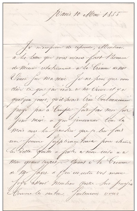 760 - LAC  NAPOLEON   14     10.5.1855  EOILE DE PARIS  à  RICEYES - 1849-1876: Periodo Classico