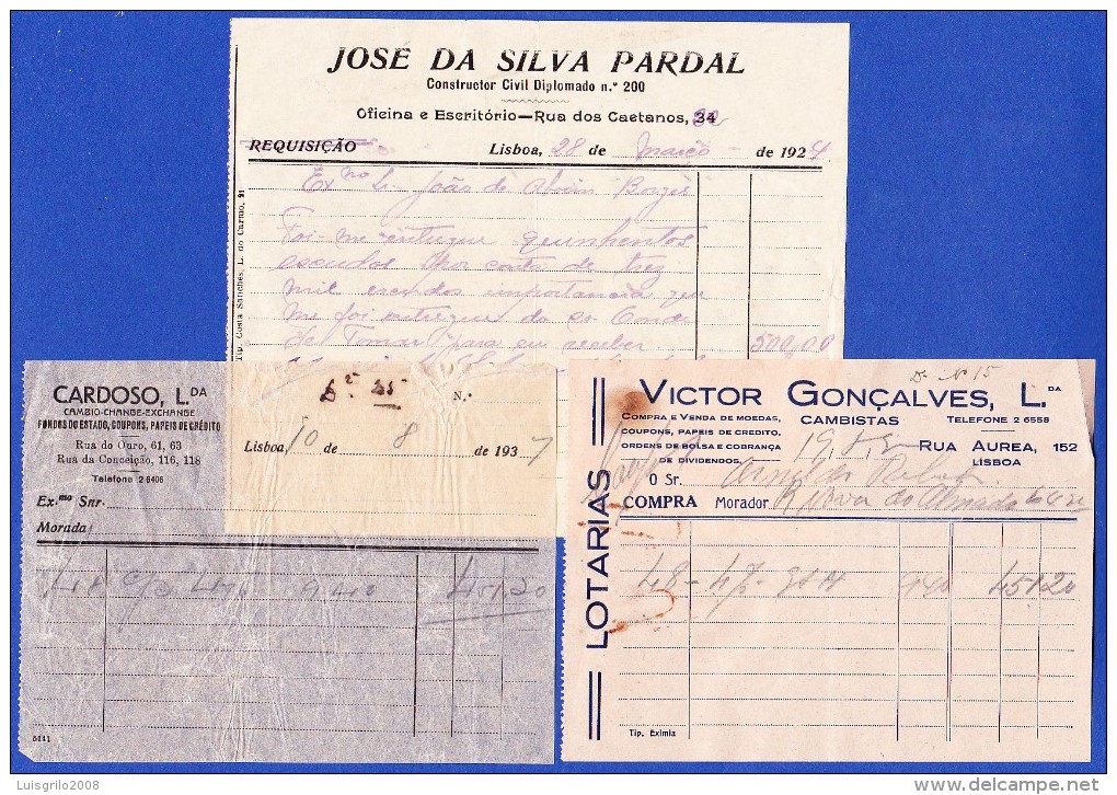 1924 / 1931 - ´JOSE DA SILVA PARDAL + CARDOSO, LDA. + VICTOR GONÇALVES, LDA. - Portogallo