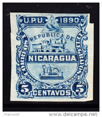 Nicaragua 1890 5 Centavo Imperforate. Scott 22. - Nicaragua