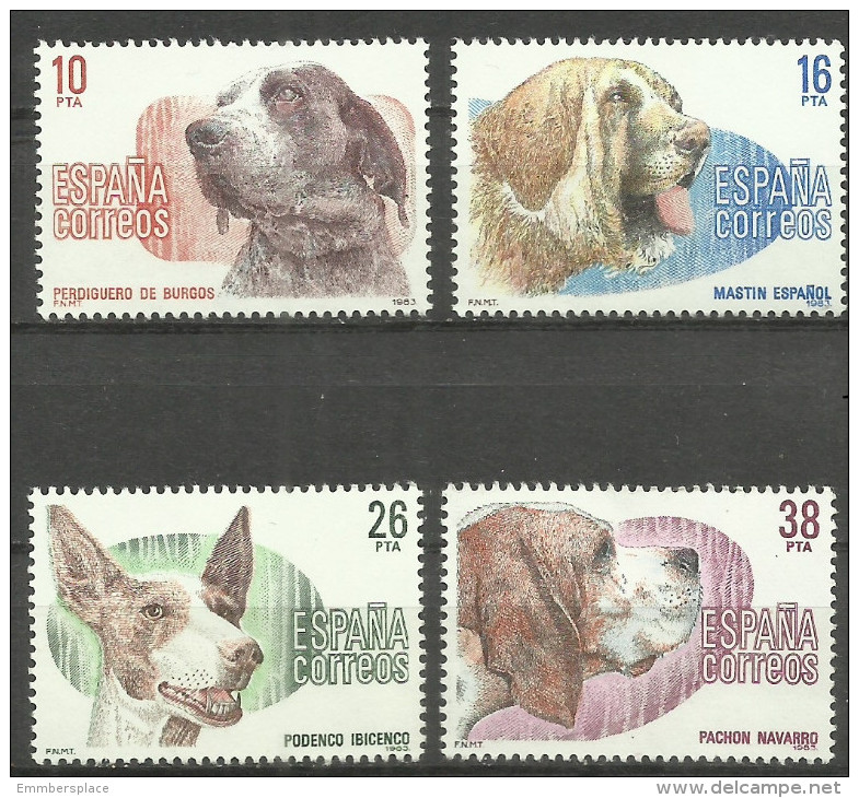 Spain - 1983 Canine Exhibition Set Of 4 MNH **    Sc 2334-7 - Neufs