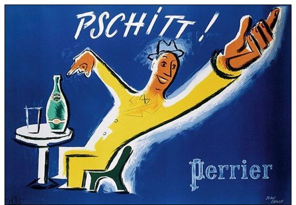 Postcard - Poster Reproduction - Pschitt! Perrier 1950 - Publicité