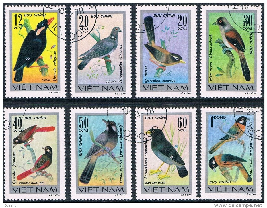 Vietnam - Oiseaux Chanteurs 84/91 Oblit. - Pájaros Cantores (Passeri)