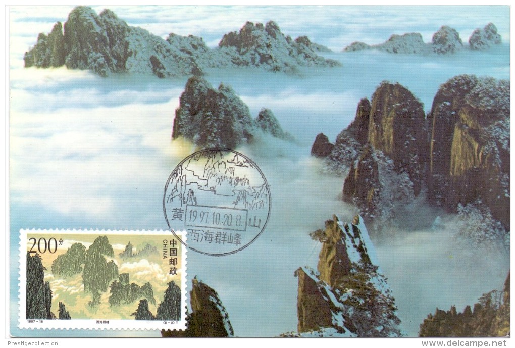 CHINA THE PEOPLE´S REPUBLIC OF CHINA PEAKS SINKING RISING MAXIMUN POST CARD (max0217) - Geografia