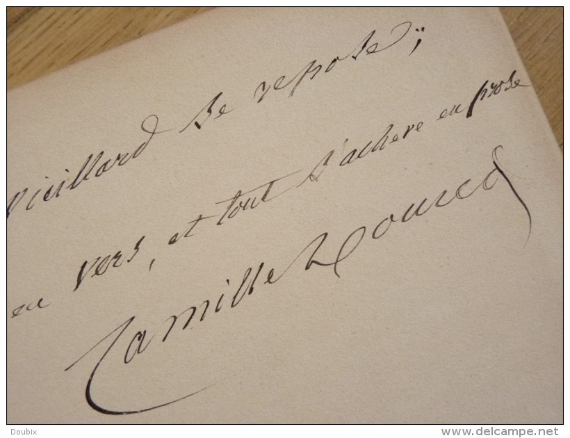 Camille DOUCET (1812-1895) Poète ACADEMIE FRANCAISE - Pensée Autographe Signée - Autres & Non Classés