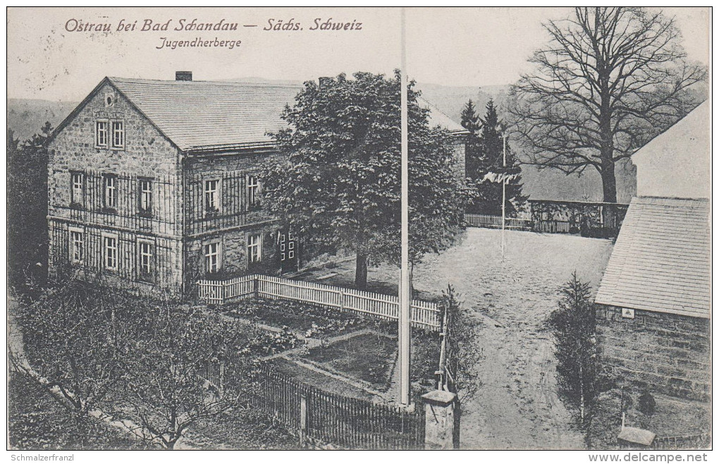 AK Sächsische Schweiz Ostrau Zacharias Jugendherberge Bei Bad Schandau Altendorf Mittelndorf Rathmannsdorf Schmilka - Rathmannsdorf (Sachsen)