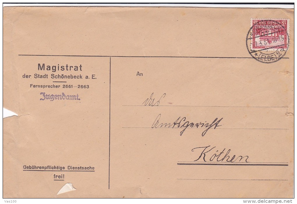 DEUTSCHES REICH 1931 MAGISTRAT DER STADT SCHONABECK A. E. COVERS. - Covers & Documents