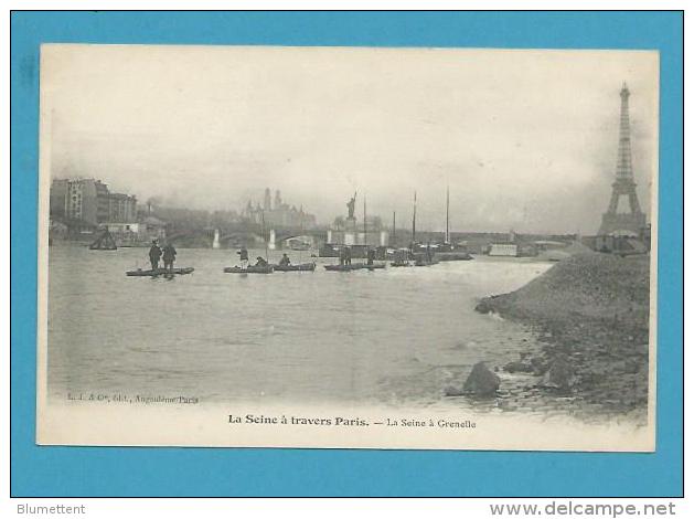 CPA Série LA SEINE A TRAVERS PARIS - La Seine à Grenelle - The River Seine And Its Banks