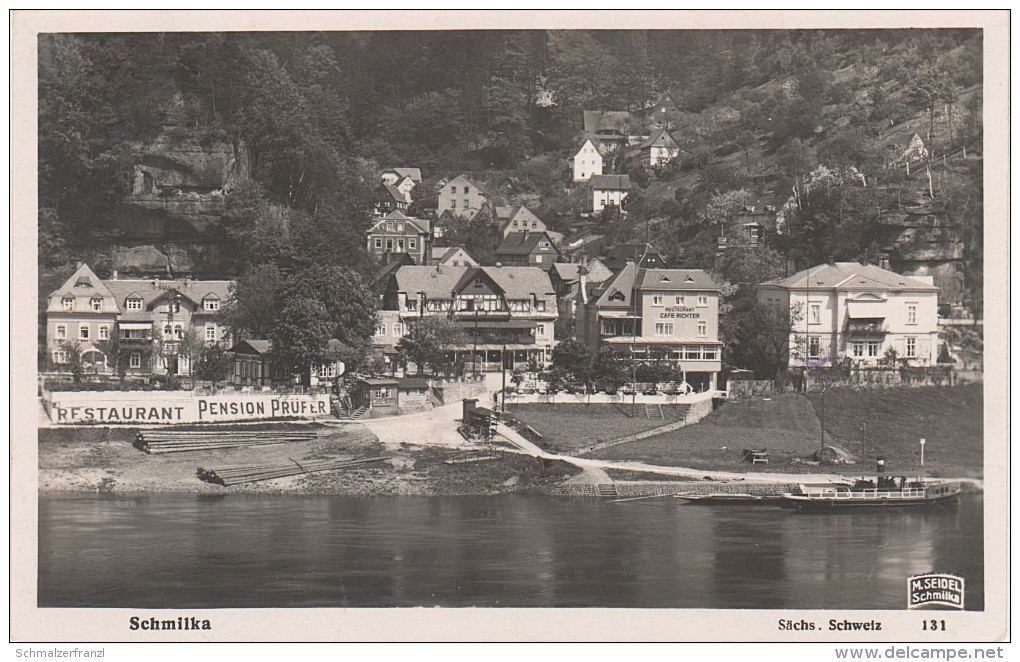 Seidel AK Sächsische Schweiz Schmilka Gasthaus Pension Prüfer Cafe Richter Fähre Bei Schöna Krippen Schandau Pirna - Schmilka