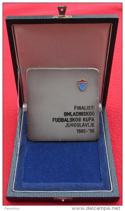 FOOTBALL / SOCCER / FUTBOL / CALCIO - FSJ, Yugoslavia, Federation, Medal / Plaque, Dimension: 90x90mm - Habillement, Souvenirs & Autres