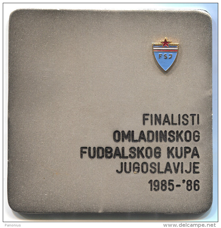 FOOTBALL / SOCCER / FUTBOL / CALCIO - FSJ, Yugoslavia, Federation, Medal / Plaque, Dimension: 90x90mm - Abbigliamento, Souvenirs & Varie