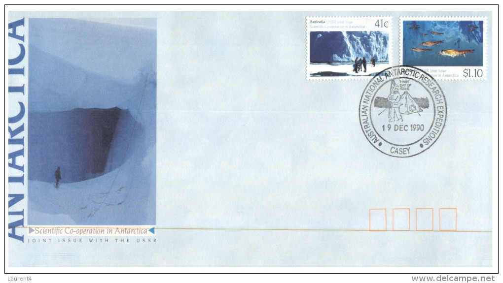(111) Australia FDC Cover - Antarctica AUS - Russia Co-operation (4 Bases Covers) - FDC
