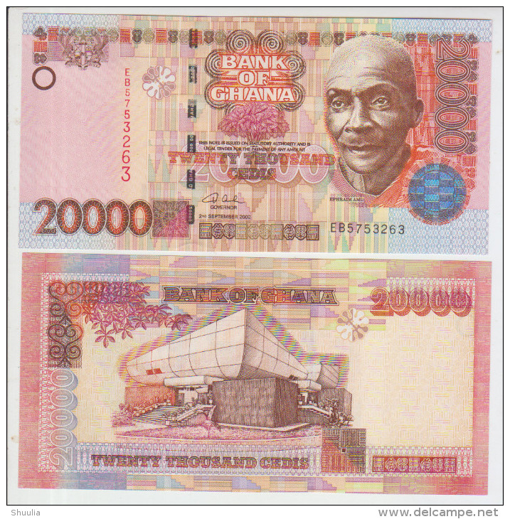 Ghana 20000 Cedis 2002 Pick 36a UNC - Ghana