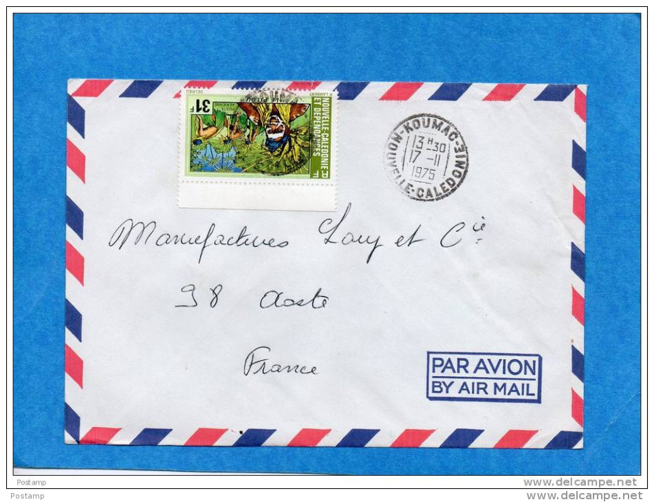 MARCOPHILIE-lettre - NLLE CALEDONIE -Cad-koumac- 1975-stamps N°164 Le Pilou -pour Françe - Covers & Documents