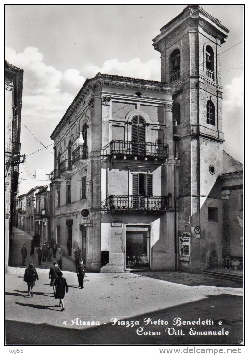 Abruzzo-chieti-atessa Veduta Piazza Pietro Benedetti Corso Vittorio Emanuele Animata Anni 60 - Other & Unclassified