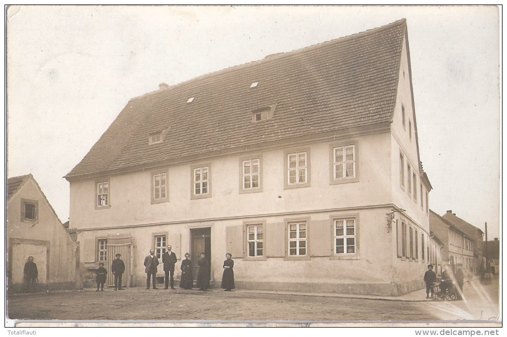 MÜHLBERG Elbe Mehrfamilien Haus Hentschel Belebt Original Fotokarte G. Gramsch Dresden-N Böhm Straße 25.11.1912 - Mühlberg