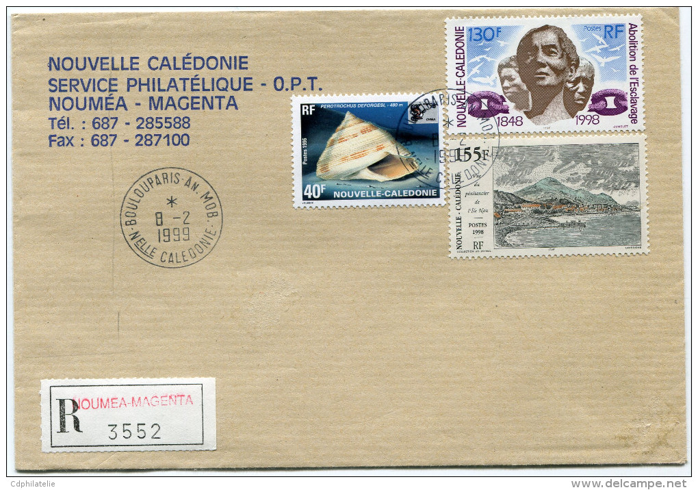 NOUVELLE-CALEDONIE LETTRE RECOMMANDEE AVEC OBLITERATION BOULOUPARIS-AN. MOB. 8-2-1999 Nelle CALEDONIE - Used Stamps