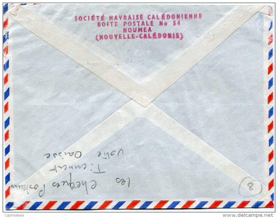 NOUVELLE-CALEDONIE LETTRE PAR AVION AVEC OBLITERATION NOUMEA 5-5-1961 Nlle CALEDONIE - Storia Postale