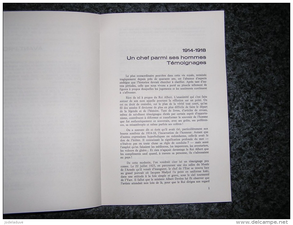 LE ROI ALBERT ET SES SOLDATS Régionalisme Guerre 14 18  Belgique Catalogue Exposition Musée De L´Armée Cinquentenaire - Guerre 1914-18