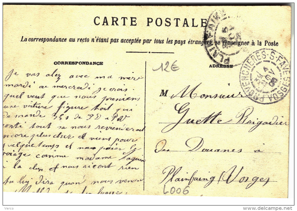 Carte Postale Ancienne De COLROY LA GRANDE - Colroy La Grande