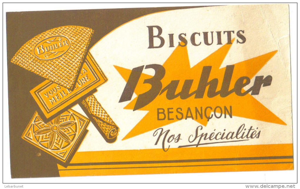 Buvard Ancien "Biscuits Buhler" - B