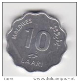 MALDIVE   10 LAARI   ANNO 2001 UNC - Maldiven