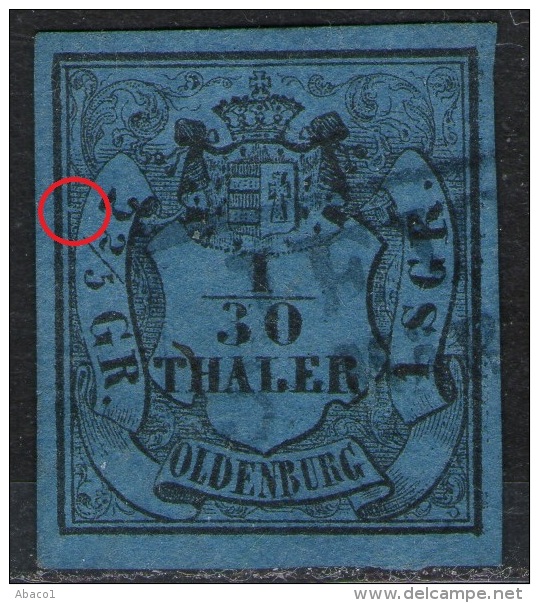 Jever 5. MAR. Auf 1/10 Thaler Blau - Oldenburg Nr. 2 IV - Pracht - Oldenburg