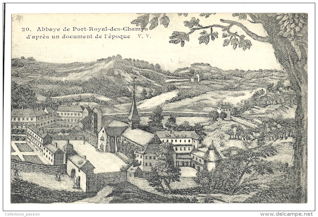 Cp, 78, Abbaye Du Port Royal Des Champs, D'après Un Document De L'époque - Magny-les-Hameaux