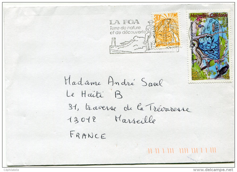 NOUVELLE-CALEDONIE LETTRE DEPART LA FOA 13-1-2003 POUR LA FRANCE - Lettres & Documents