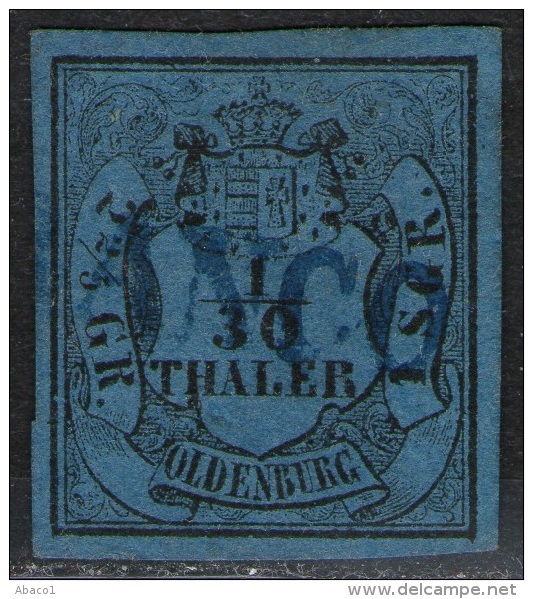 Franco Auf 1/10 Thaler Blau - Oldenburg Nr. 2 I - Kabinett - Oldenburg