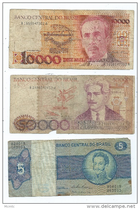 Lot De 8 Billets Du Brésil   (4 Scans ) - Brazilië