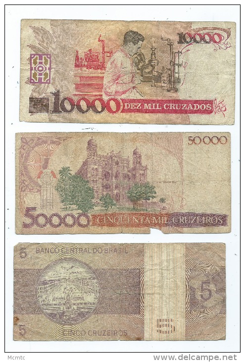 Lot De 8 Billets Du Brésil   (4 Scans ) - Brazil