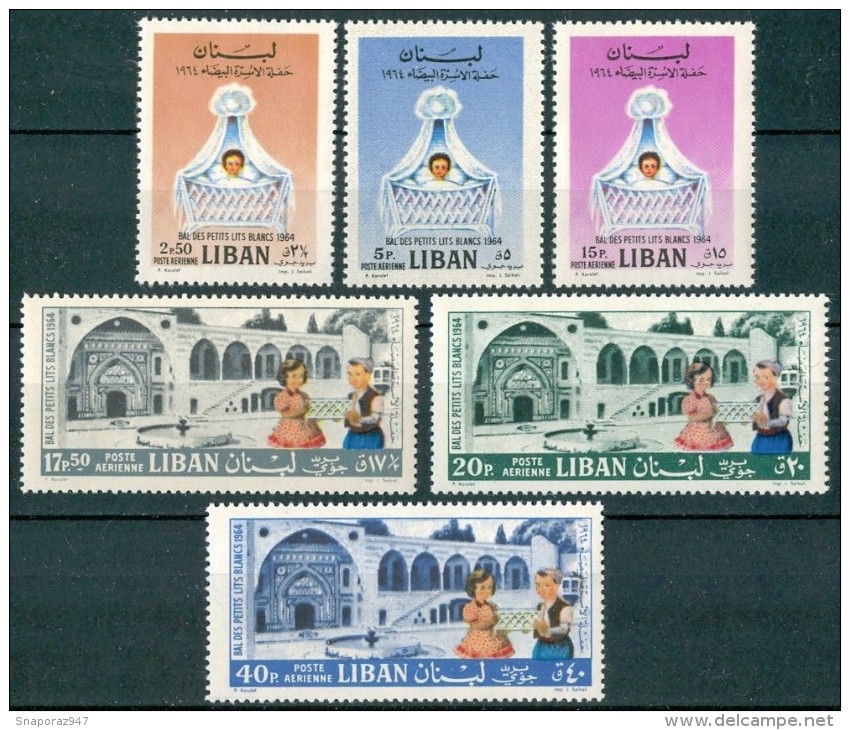 1964 Libano Lebanon Bal Des Petits Lits Blancs à Beyrouth Infanzia Childood Enfance Set MNH** - Liban