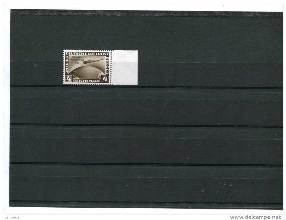 Deutsches Reich Zeppelin Briefmarken Michelnr. 498 Postfrisch 4RM Chigacofahrt - Unused Stamps