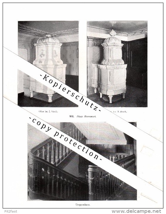 Photographien / Ansichten , 1913 , Wil , Haus Bannwart , Prospekt , Architektur , Fotos !!! - Wil