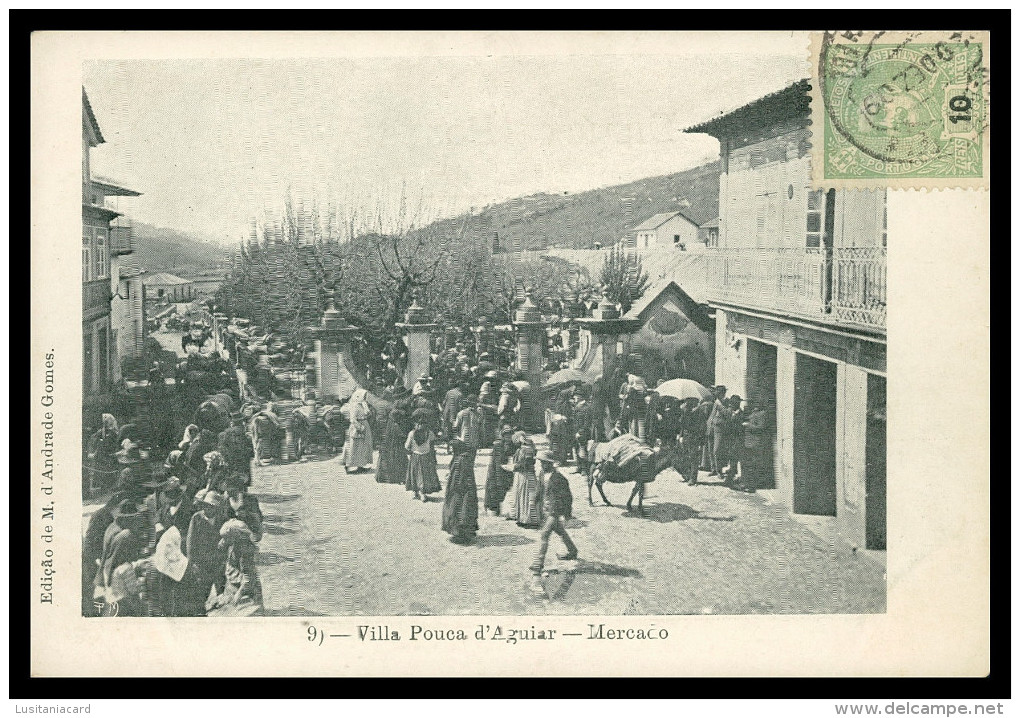 VILA POUCA DE AGUIAR - FEIRAS E MERCADOS - Mercado( Ed. M. D'Andrade Gomes Nº 9) Carte Postale - Vila Real