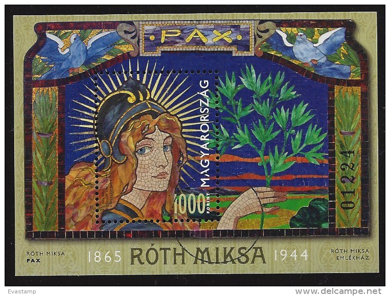 HUNGARY - 2015. SPECIMEN Souvenir Sheet - Miksa Róth,Hungarian Glass Stainer And Mosaic Artist - Oblitérés
