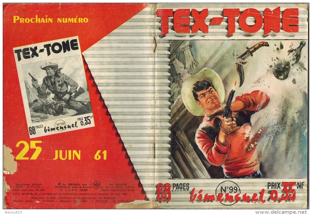 TEX TONE N° 99 Ed  IMPERIA Bimensuel Juin 1961 - Petit Format